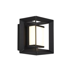 Searchlight Chaplin - Wandleuchte - 8 x 10 cm -1,7W LED inkl - IP44 - mattschwarz