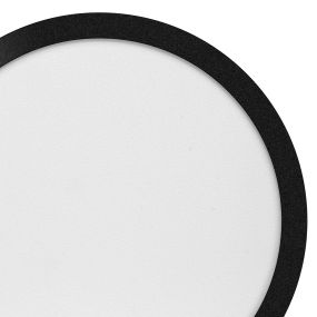ETH Anne Round - Deckenleuchte - Ø 40 x 2,7 cm - 3 Stufen dimmbar - 24W LED inkl. - IP44 - schwarz