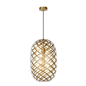 Lucide Wolfram - Pendelleuchte - Ø 32 x 180 cm - matt gold