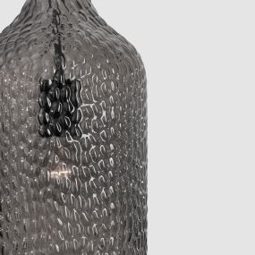Nova Luce Marou - Pendelleuchte - Ø 19,5 x 120 cm - rauchgrau und mattschwarz
