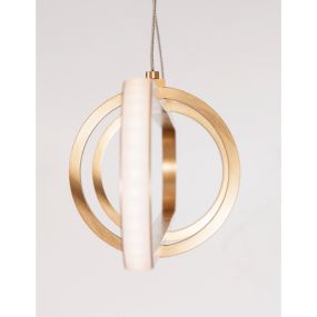 Nova Luce Arte - Hängeleuchte - 90 x 120 cm - 31,2W dimmbare LED inkl. - gold
