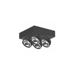 Artdelight Dutchess - Aufbaustrahler 4L - 25 x 25 x 17,5 cm - schwarz