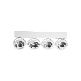 Artdelight Dutchess - Aufbaustrahler 4L - 55 x 6 x 18,9 cm - weiß