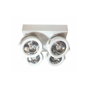 Artdelight Dutchess LED - Aufbaustrahler 4L - 25 x 25 x 17,5 cm - 4 x 13 W dimmbare LED inkl. - weiß