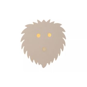 Lucide Charlie Lion - Wandleuchte - 20 x 4,2 x 20 cm - 7W dimmbare LED inkl - beige