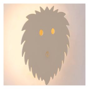 Lucide Charlie Lion - Wandleuchte - 20 x 4,2 x 20 cm - 7W dimmbare LED inkl - beige