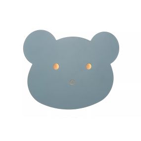 Lucide Charlie Bear - Wandleuchte - 26 x 4,2 x 20 cm - 7W dimmbare LED inkl - blau