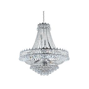 Searchlight Versailles - Kronleuchter - Ø 80 x 250 cm - Chrom und transparent