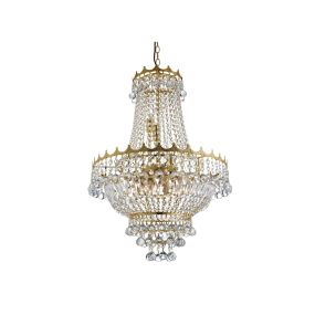 Searchlight Versailles - Kronleuchter - Ø 55 x 132 cm - gold und transparent