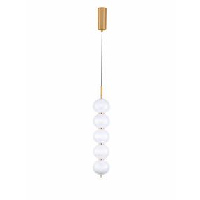 Nova Luce Klelia - Hängelampe - Ø 15 x 150 cm - 30W dimmbar LED inkl. - messing gold