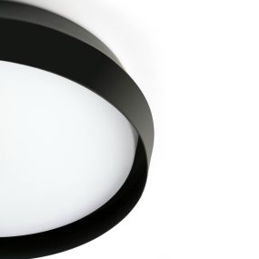 Faro Shoku - Deckenleuchte - Ø 35 x 9,3 cm - 24W dimmbare LED inkl. - schwarz