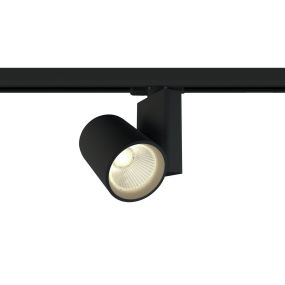 ONE Light COB Track Spot - Stromschienenstrahler mit COB LED - 3-Phasen-Schienensystem - Ø 9 x 14 cm - inkl. 30W LED - schwarz - Lichtfarbe warmweiß
