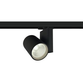ONE Light COB Track Spot - Stromschienenstrahler mit COB LED - 3-Phasen-Schienensystem - Ø 9 x 14 cm - inkl. 30W LED - schwarz - Lichtfarbe weiß