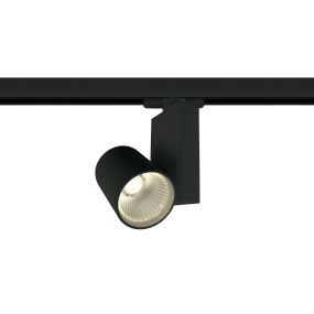 ONE Light COB Track Spot - Schienenspot - 3-Phasen-Schienensystem - Ø 8 x 14 cm - 15W LED inkl. - schwarz - Lichtfarbe warmweiß