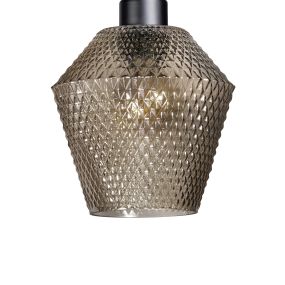 ETH Bendy - Lampenschirm aus Glas - Ø 20,5 x 20,5 cm - geräuchert