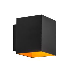 Zuma Line Sola WL Square - Wandleuchte - 10 x 8 x 10 cm - schwarz und gold