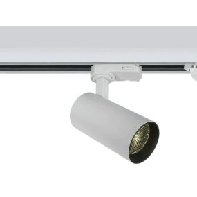 ONE Light COB Compact Cylinder - Stromschienenstrahler - 3-Phasen-Schienensystem - Ø 5,5 x 11 cm - 12W LED inkl. - weiß
