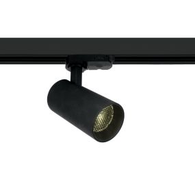 ONE Light COB Compact Cylinder - Stromschienenstrahler - 3-Phasen-Schienensystem - Ø 5,5 x 11 cm - 12W LED inkl. - schwarz