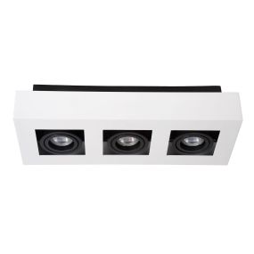 Lucide Xirax - Aufbaustrahler - 36 x 14 x 8,8 cm - 3 x 5W dimmbare LED inkl. - dimmbar bis warm - weiß