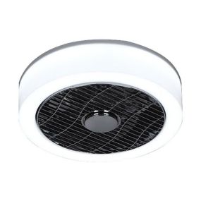 ETH - Der Ventilator Nr. 5 - Deckenventilator mit Fernbedienung - ⌀ 40 x 18 cm - 24W dimmbare LED inkl. - Opal