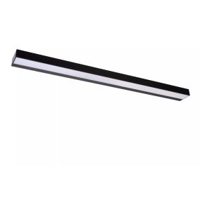 Lucide Alexa - Wandleuchte länglich - 13W LED inkl - 90 x 8 x 3,6 cm - IP44 - schwarz