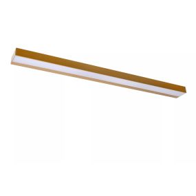 Lucide Alexa - Wandleuchte länglich - 13W LED inkl - 90 x 8 x 3,6 cm - IP44 - matt gold