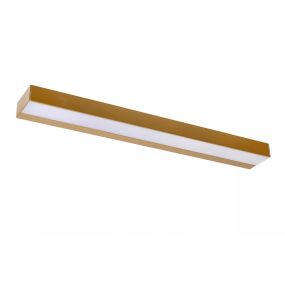 Lucide Alexa - Wandleuchte länglich - 8W LED inkl - 60 x 8 x 3,6 cm - IP44 - matt gold