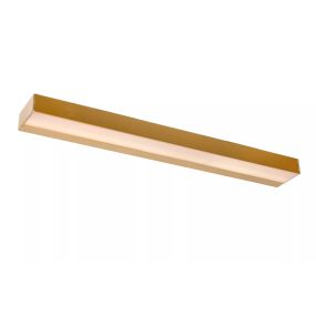 Lucide Alexa - Wandleuchte länglich - 8W LED inkl - 60 x 8 x 3,6 cm - IP44 - matt gold