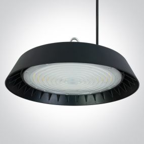 ONE Light Industrial LED UFO - Außen-Pendelleuchte - Ø 35 x 17,7 cm - 200W LED inkl. - IP65 - schwarz - einstellbare Lichtfarbe