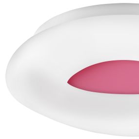 Nova Luce Cia - Deckenleuchte - Ø 45 x 9,5 cm - 38W dimmbare LED inkl. - rosa