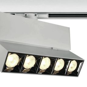 ONE Light Mirror Square - Stromschienenstrahler - 3-Phasen-Schienensystem - 19,3 x 5,4 x 5,4 cm - 20W LED inkl. - weiß
