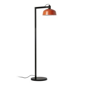 Faro Tatawin - Stehleuchte - 30 x 47,7 x 148 cm - schwarz satiniert und rötlich orange glänzend