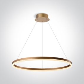 ONE Light Rings - Hängeleuchte - Ø 80 x 150 cm - 60W LED inkl. - Messing