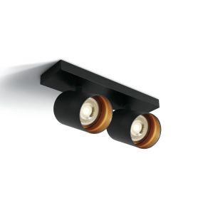 ONE Light Retro GU10 Spots - Aufbaustrahler 2L - 26 x 7 x 10 cm - schwarz
