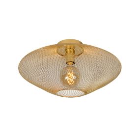 Lucide Mesh - Deckenleuchte - Ø 45 x 24 cm - Mattgold und Messing