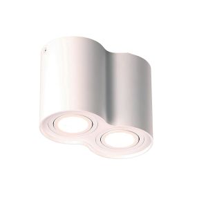 Maxlight Basic Round II - Aufbaustrahler 2L - 17 x 9 x 12 cm - weiß