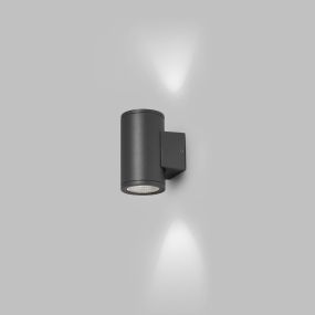 Faro Tond 2L - Außenwandleuchte - Ø 8 x 10,6 x 13 cm - 2x 6W LED inkl. 3000K - IP54 - dunkelgrau
