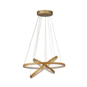 Searchlight Eternity - Pendelleuchte - Ø 50 x 125 cm - 35W LED inkl - gold und hellbraun