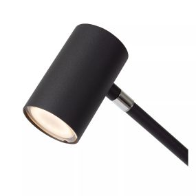 Lucide Tipik - wiederaufladbare Stehleuchte - 37,3 x 22 x 138 cm - 3 Stufen Dimmer - 3W LED inkl - schwarz