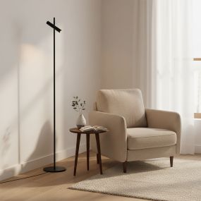 Lucide Philon - Leseleuchte - Ø 23 x 140 cm - 4,5W dimmbare LED inkl - schwarz