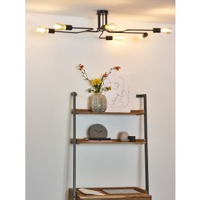 Lucide Lester - Deckenleuchte - 150 x 80 x 20 cm - schwarz