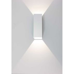 Artdelight Vegas - Außenwandleuchte - 5 x 5 x 15 cm - 2 x 1,5W LED inkl. - IP65 - weiß