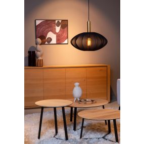 Lucide Corina - Pendelleuchte - Ø 50 x 170 cm - Schwarz und Messing