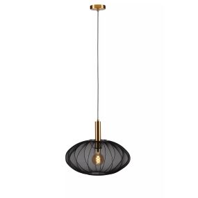Lucide Corina - Pendelleuchte - Ø 50 x 170 cm - Schwarz und Messing