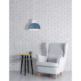 Nova Luce Victoria - Hängeleuchte - Ø 26 x 120 cm - blau und weiß