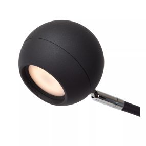 Lucide Comet - wiederaufladbare Tischleuchte - 30,2 x 15 x 49,6 cm - 3 Stufen Dimmer - 3W dimmbare LED inkl. - schwarz