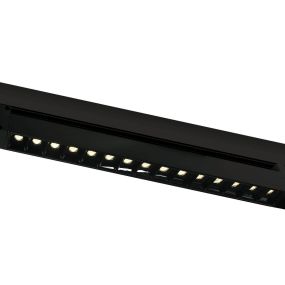 ONE Light Adjustable LED Linear Track Light - Stromschienenstrahler - 3-Phasen-Schienensystem - 48 x 3,3 x 4,5 cm - 15 x 1W LED inkl. - schwarz
