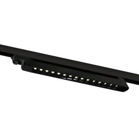 ONE Light Adjustable LED Linear Track Light - Stromschienenstrahler - 3-Phasen-Schienensystem - 48 x 3,3 x 4,5 cm - 15 x 1W LED inkl. - schwarz