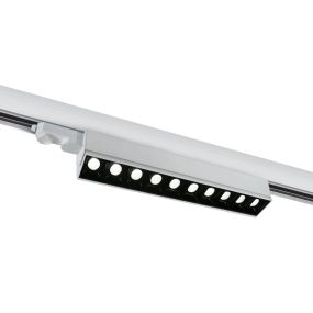 ONE Light Adjustable LED Linear Track Light - Stromschienenstrahler - 3-Phasen-Schienensystem - 58 x 6 x 8 cm - 10 x 5W LED inkl. - weiß - warmweiße Lichtfarbe