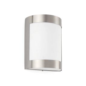 Faro Cela - Wandleuchte - 16 x 8,5 x 22 cm - IP54 - Edelstahl satiniert